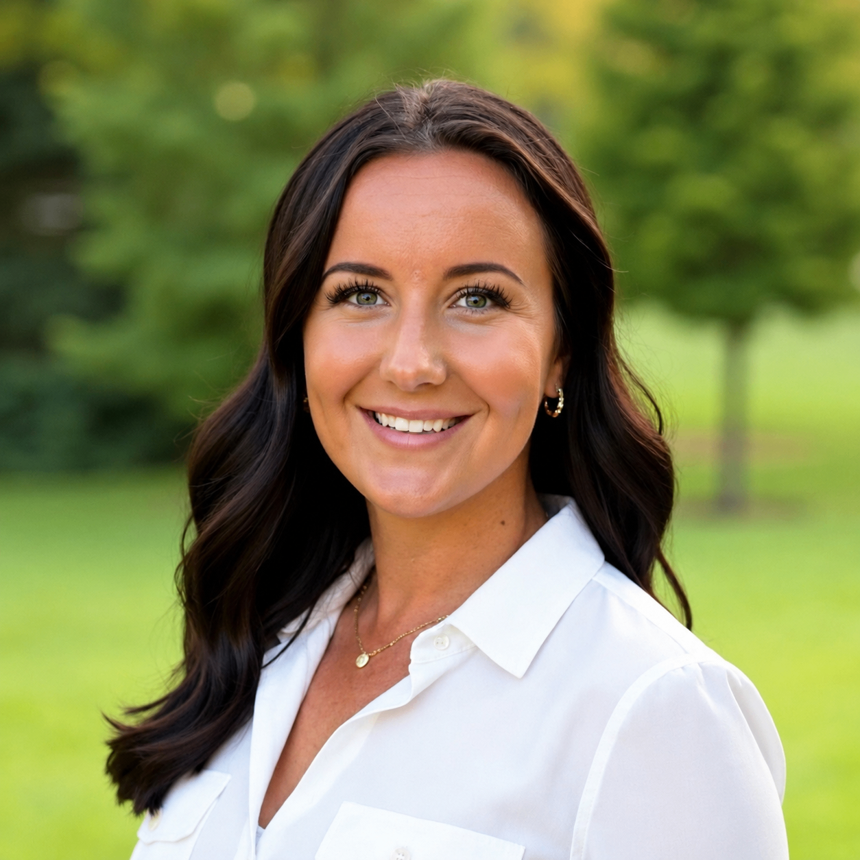 Portrait of Nichole Lovejoy, Marine Corps spouse and Chief Advancement Officer at the New River YMCA.